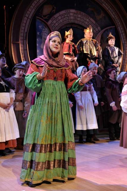 Soloist Salome Sandoval performs in a scene from this year’s Christmas Revels in Cambridge. 